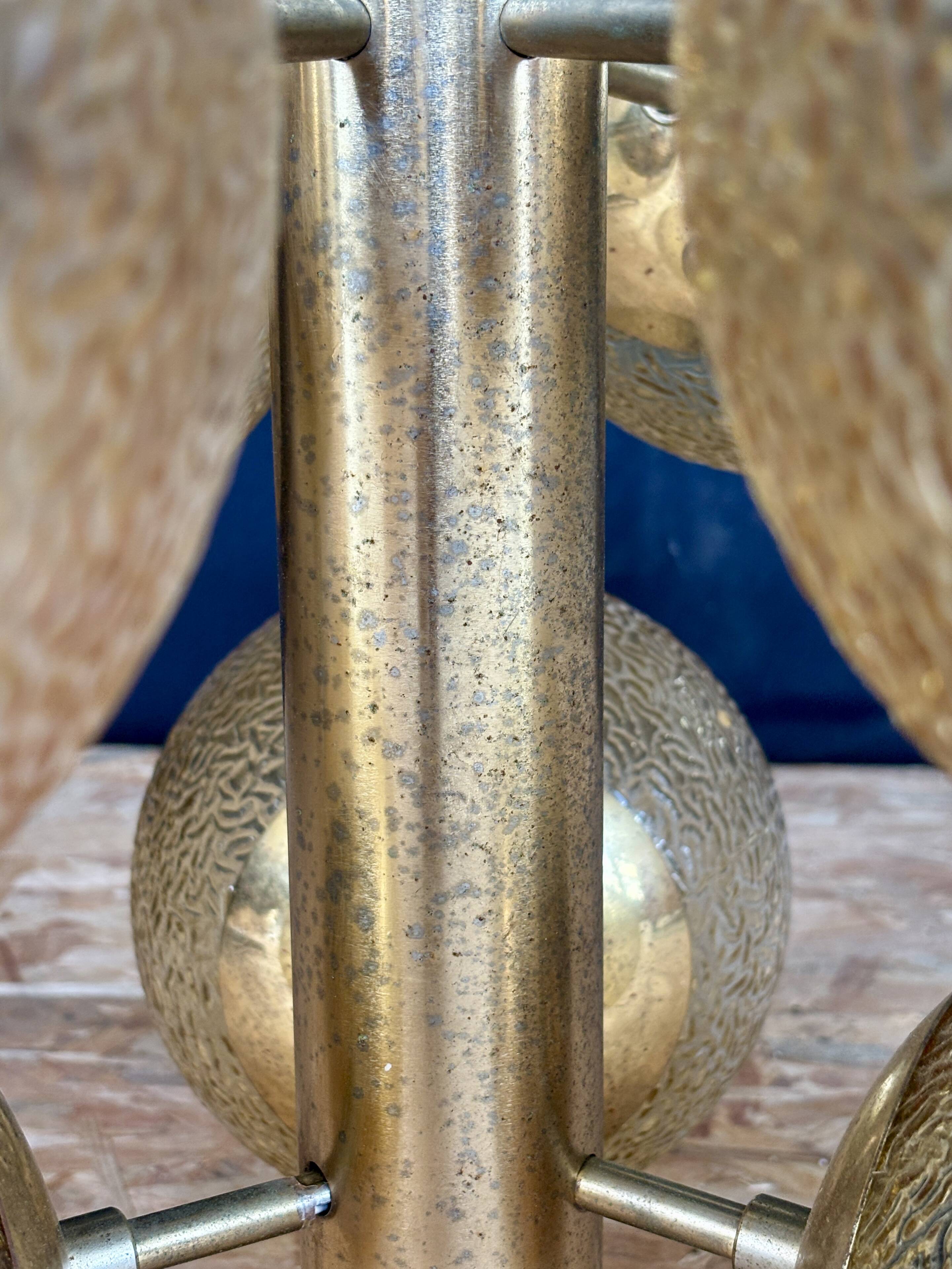 Lustre Space Age allemand 9 globes, attribué à Kaiser Leuchten, 1970