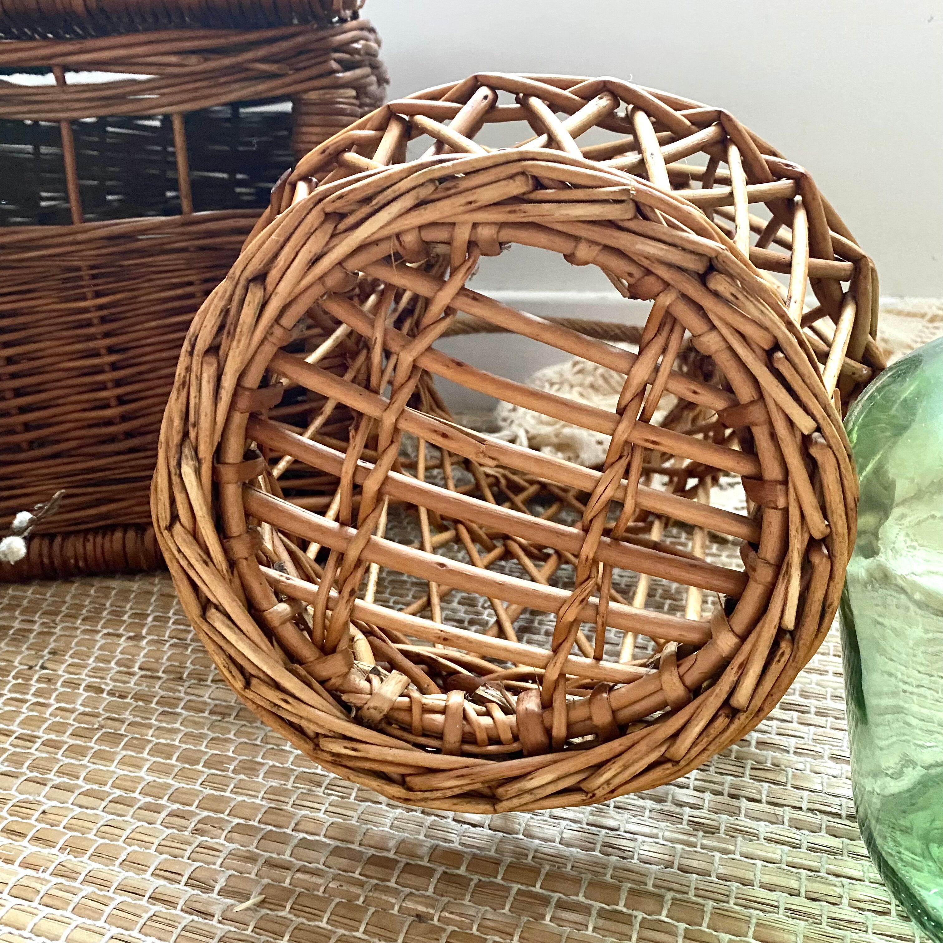 Panier en osier vintage pour fleurs