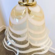 Original Venetian Murano Striped Art Glass Pendant Lamp Fazzoletto, Italy,