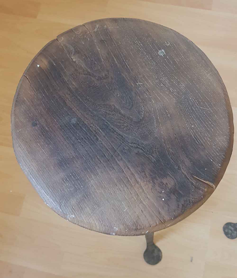 Pair of stools vintage tripods