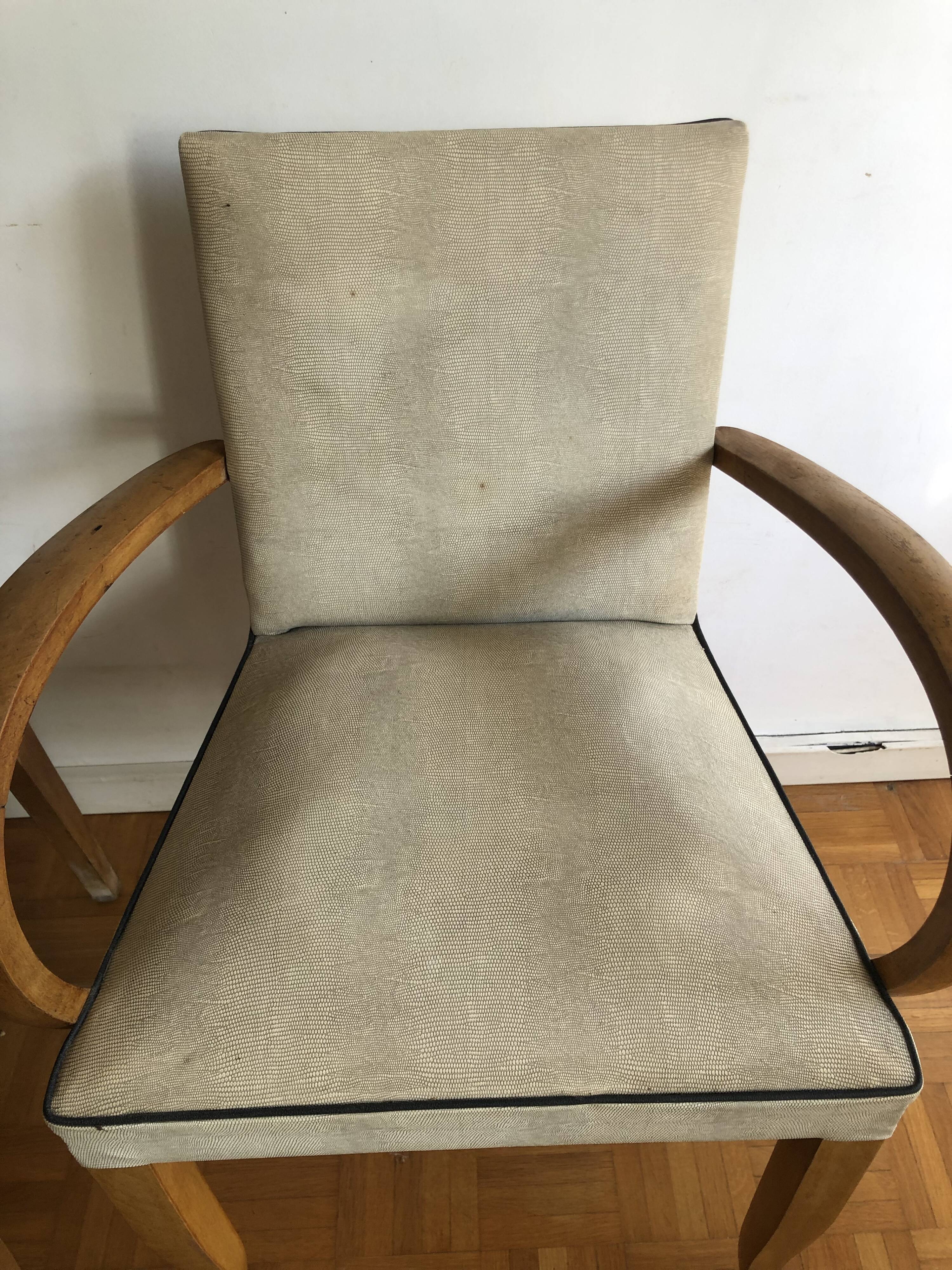 Pair of vintage bridge armchairs