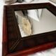 70×70 colonial style wall mirror – natural rattan frame, very good condition