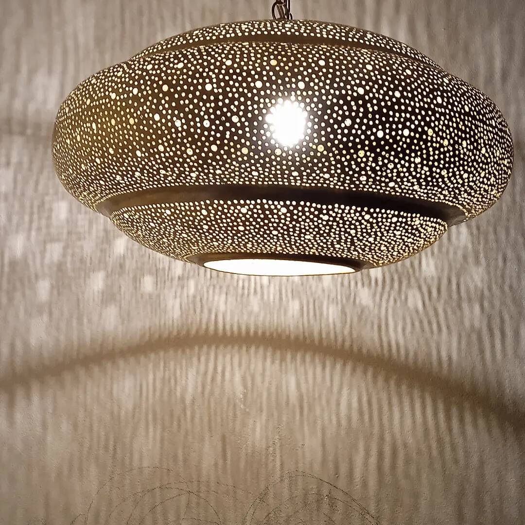 Moroccan brass pendant light