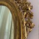 Antique oval mirror with gold leaf – Pediment with bow & floral motifs style