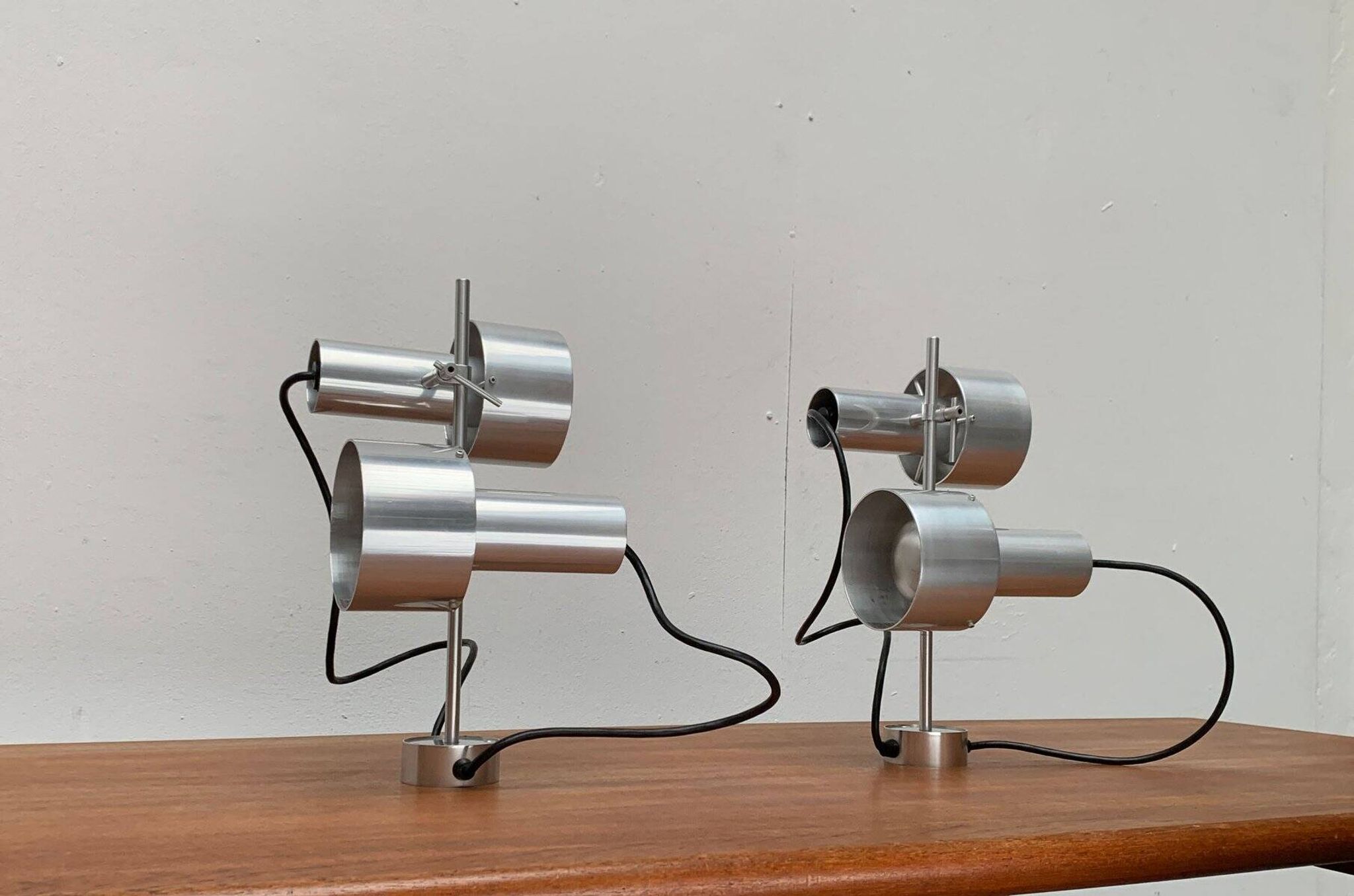 Mid-century minimalist double chandeliers FA2 by Peter Nelson for Architectural Lighting Company, England, 1960s, set of 2.