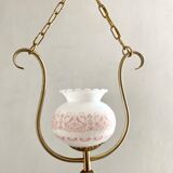 Vintage pink and gold pendant light