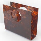 Vintage plexiglass magazine rack 1970