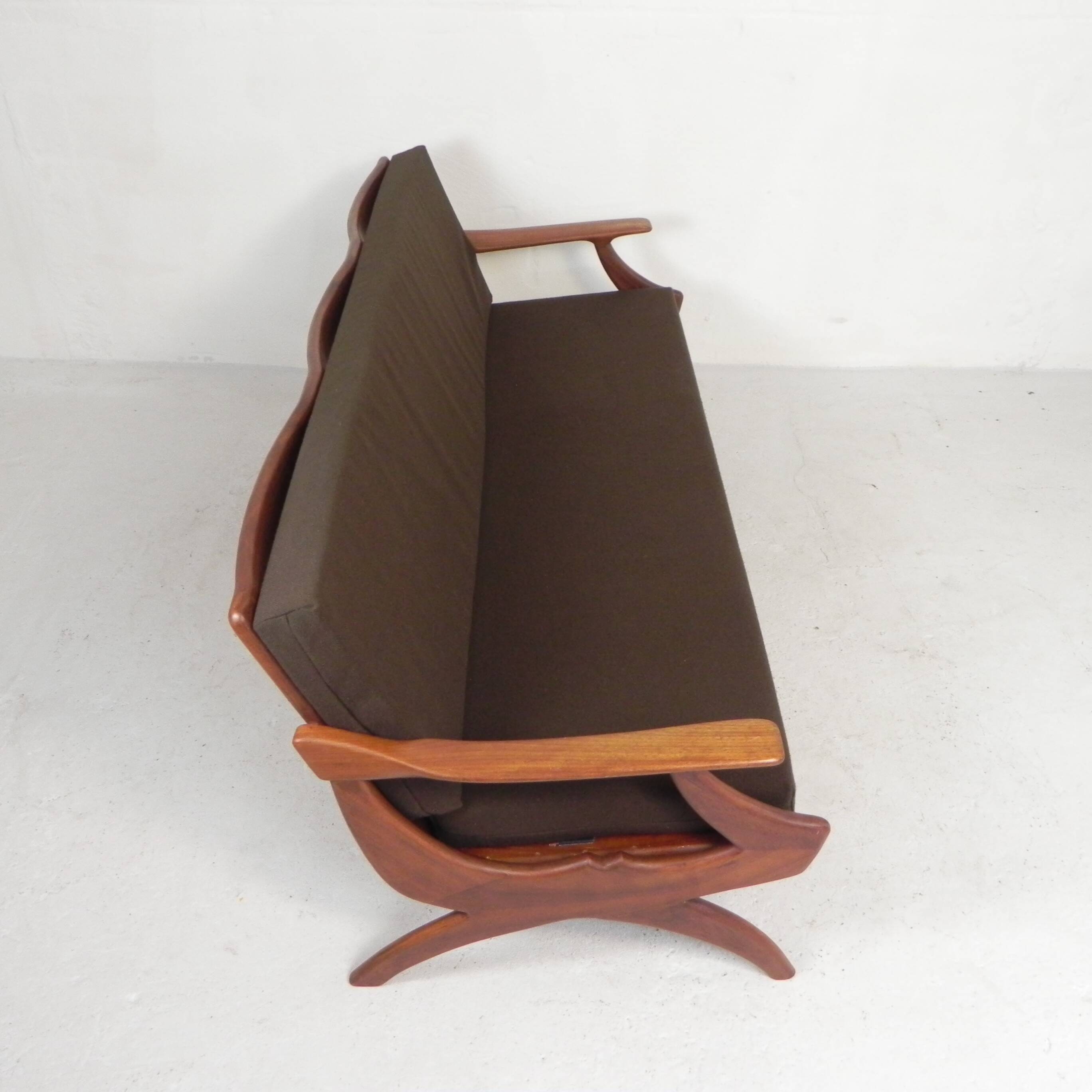 Three-seater teak sofa from De Ster Geldermalsen Gelderland, 1960s.