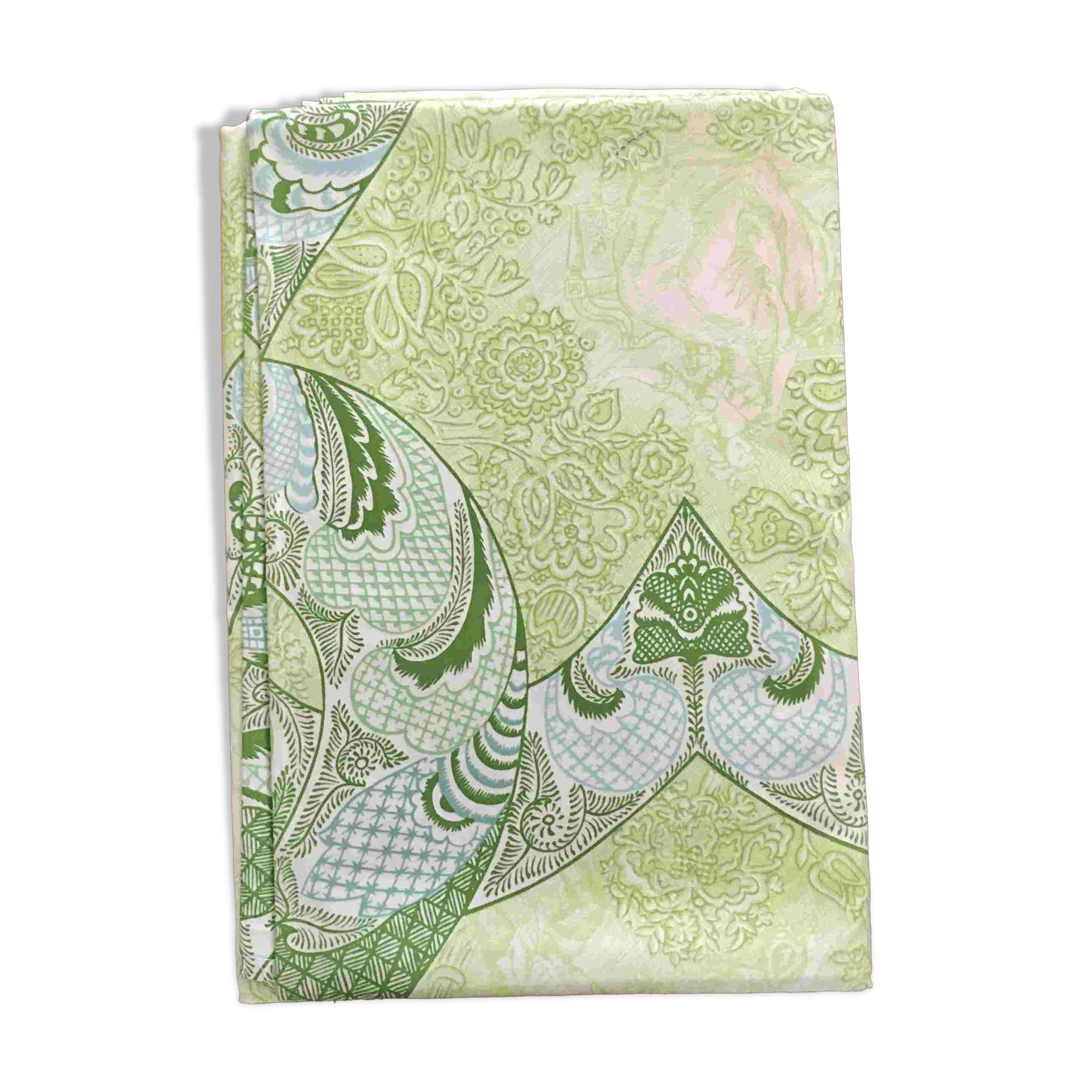 Nappe Trianon verte en satin de coton