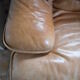 Vintage leather sofa Roche Bobois - extendable lounge seat