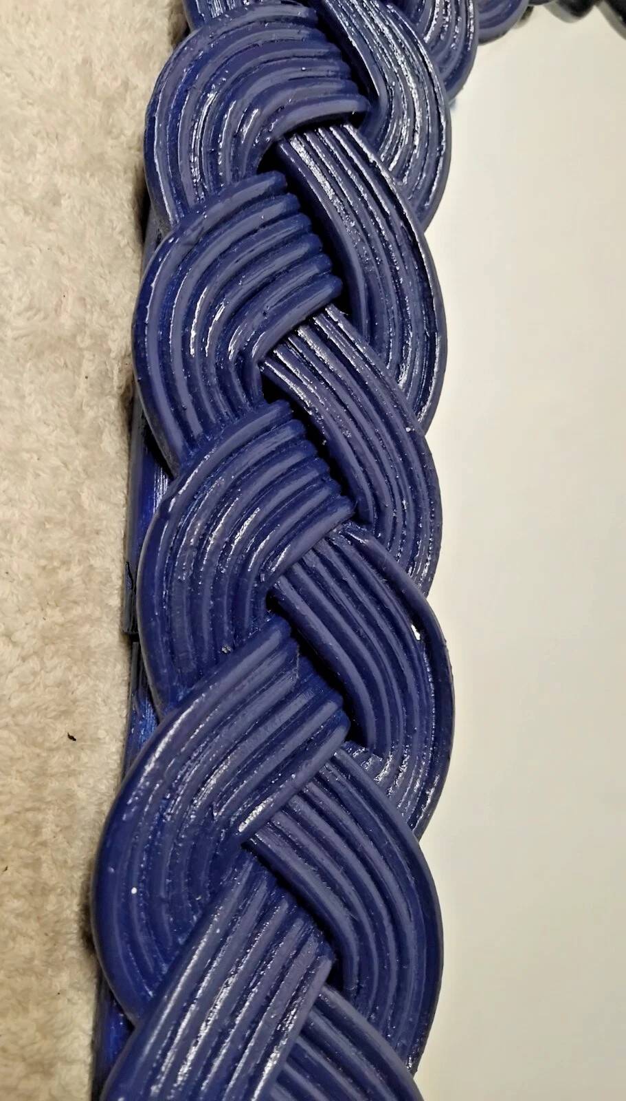 Oval Woven Rattan Mirror 60s/70s Vintage 49X35