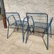 Pair of garden iron armchairs