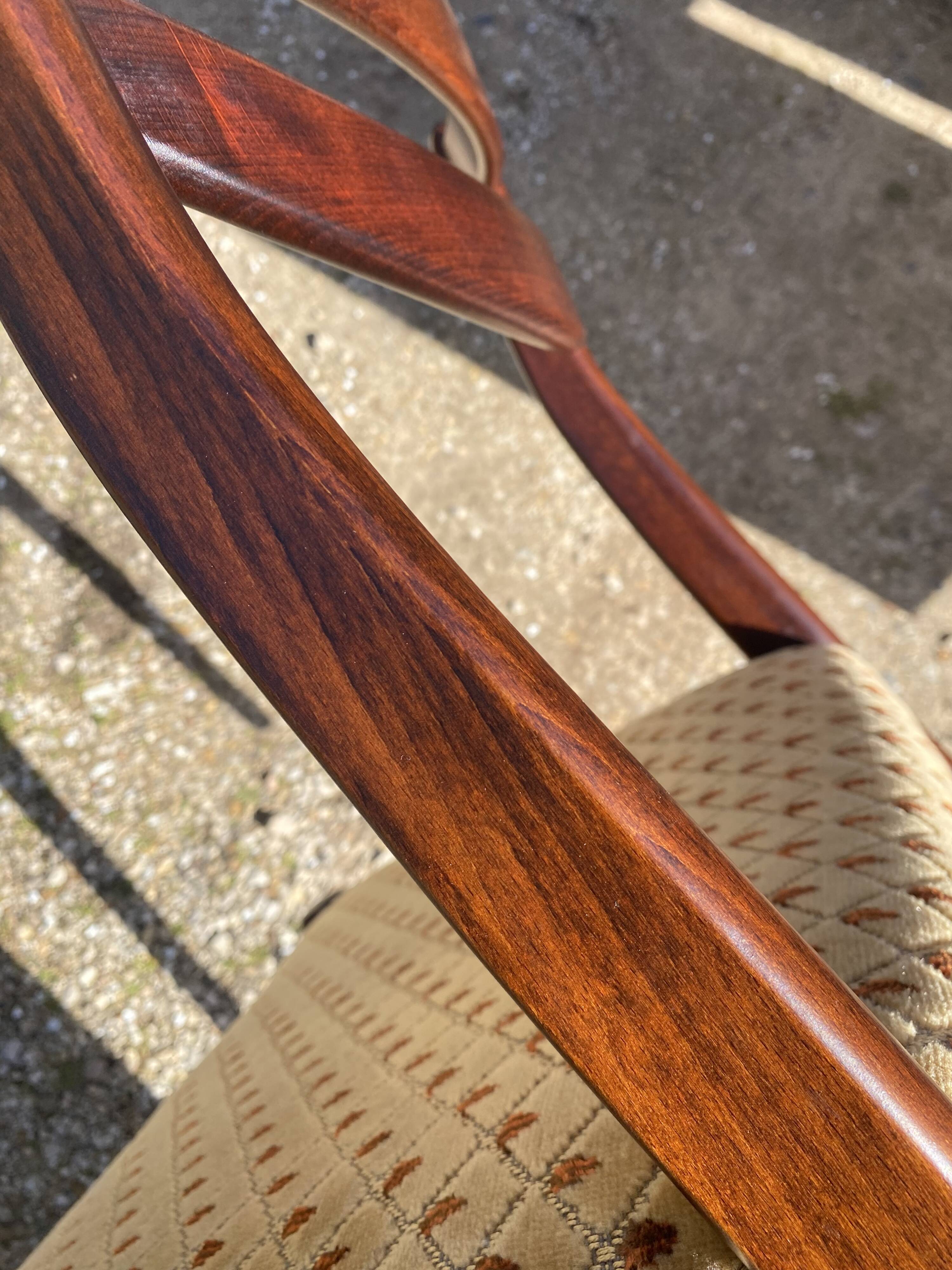 Lot of 6 vintage Scandinavian chairs from the 1950s in rosewood.