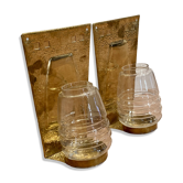 PAIR OF SCANDINAVIAN DESIGN CANDLE HOLDERS 1960.
