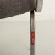 Office chair in chromed steel and grey fabric