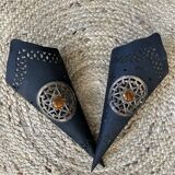 Moroccan sconces in patinated metal