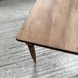 1950s walnut bistro farmhouse table