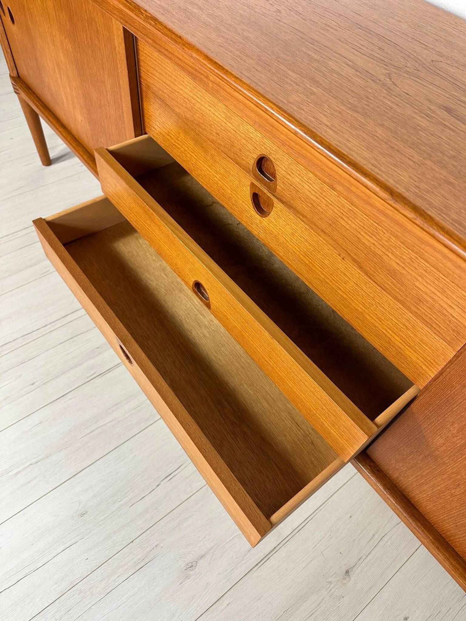 1960s Vintage Large Danish Teak Sideboard by H.W. Klein for Bramin