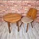 Renovated art deco round coffe table, Poland 1950s