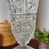 Vase en verre taillé, années 50