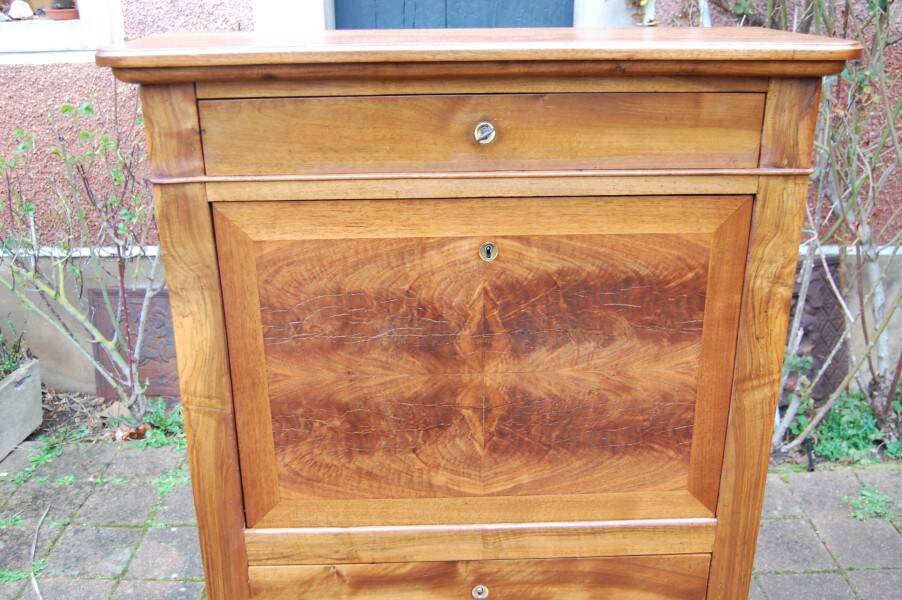 19th-century Louis Philippe walnut office secretary.
