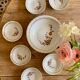 Dessert service or fruit salad in French porcelain