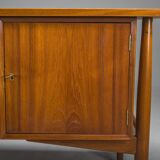 Danish Teak Executive Desk by Arne Vodder for H.P. Hansen, 1960s
