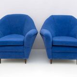 Pair of Ico Parisi MidCentury Modern Italian Armchairs for Ariberto Colombo