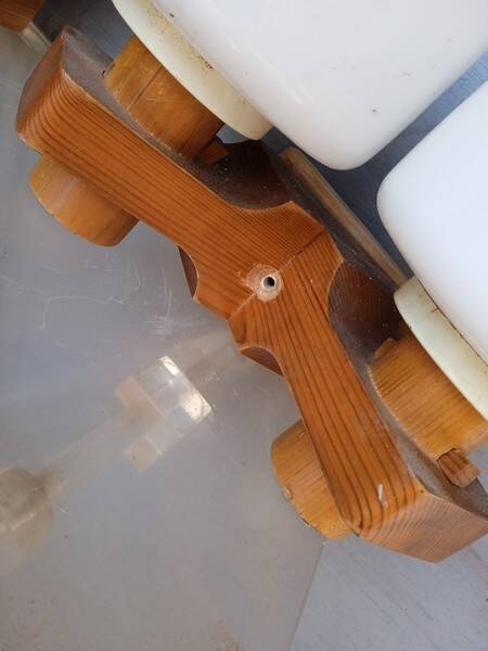 Pair of vintage 1960 wood/glass wall lights