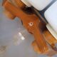 Pair of vintage 1960 wood/glass wall lights