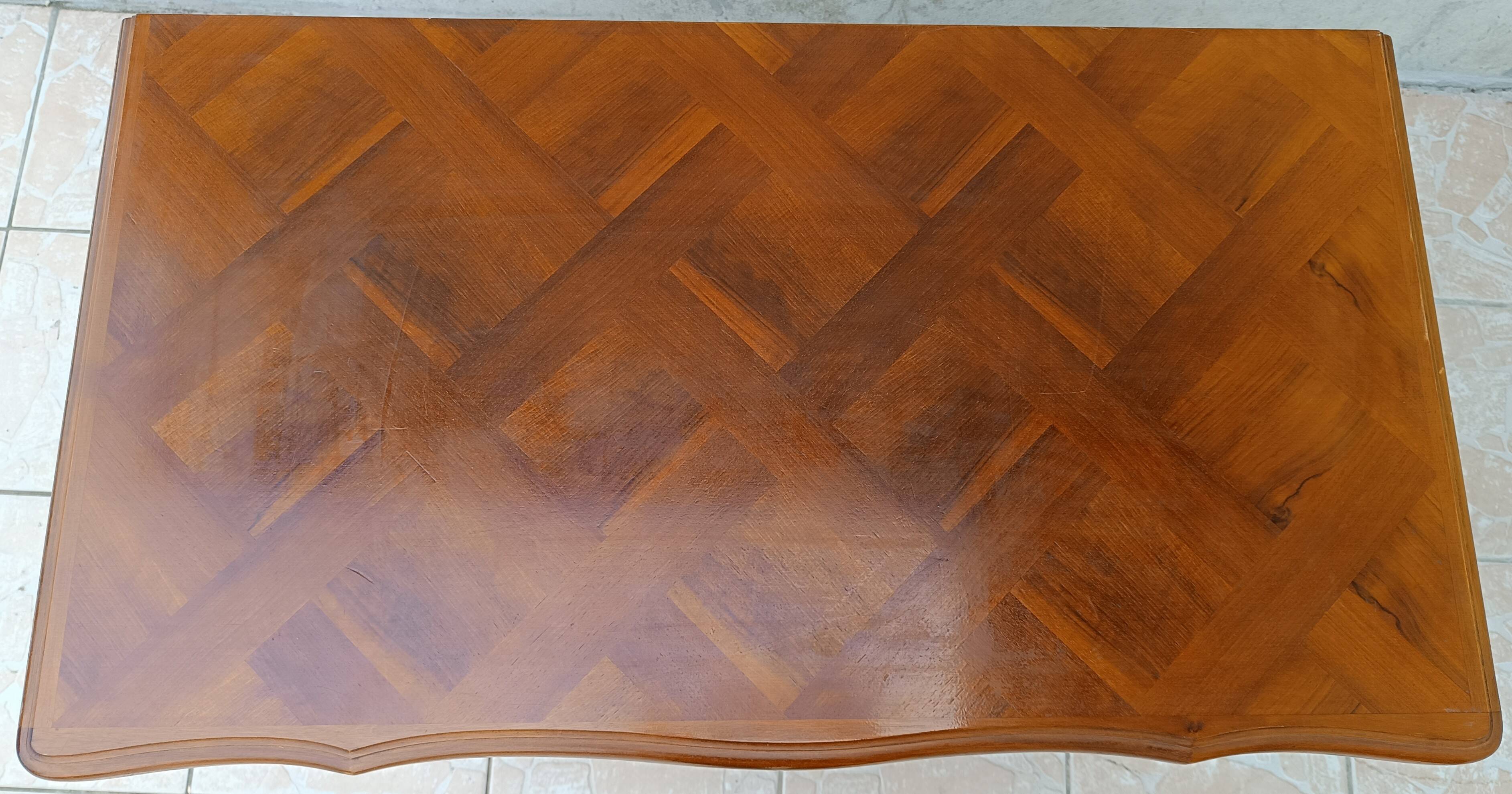 English-style cherrywood serving trolley