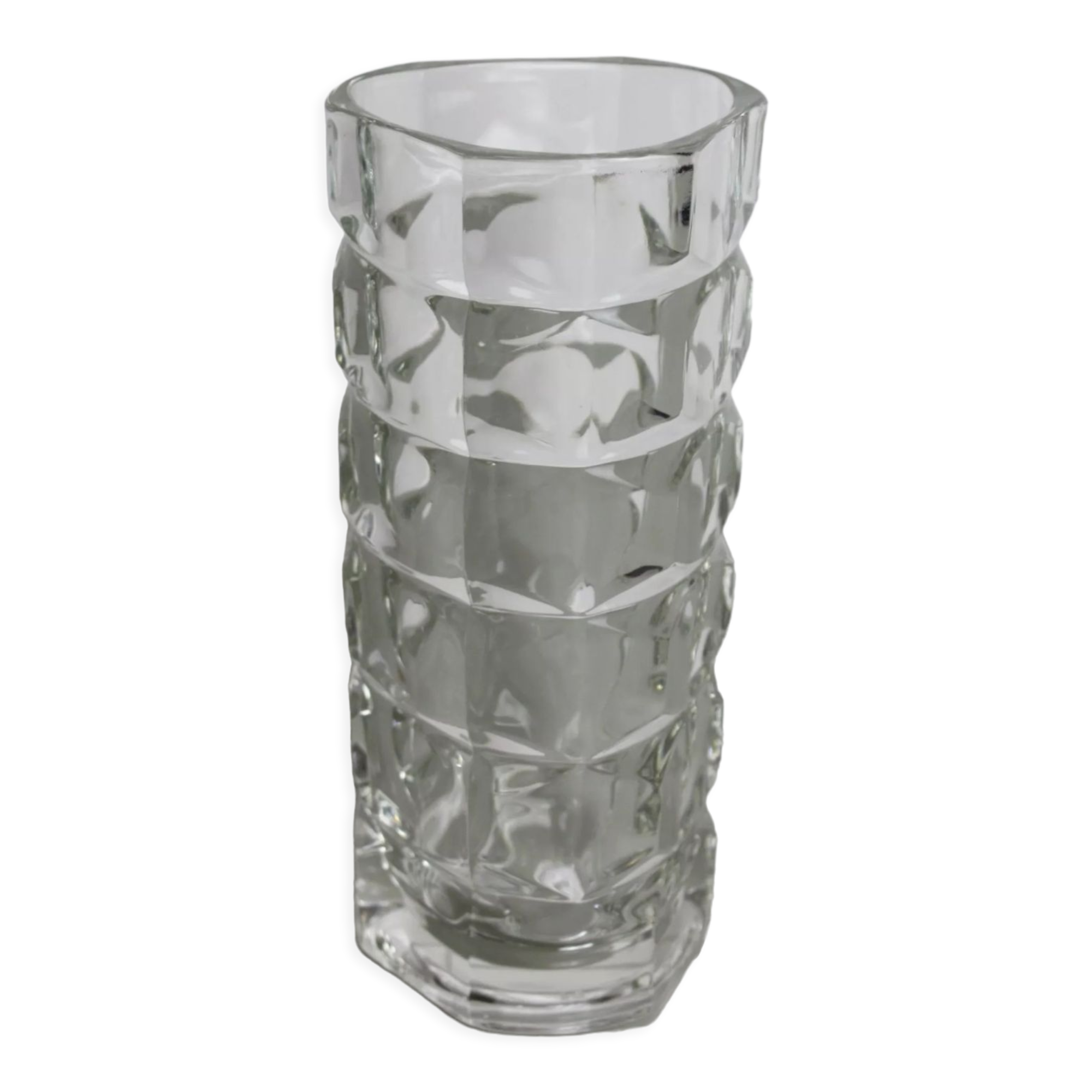 Vase Luminarc en verre transparent 70's