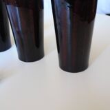 Set of 5 large signed ceramic glasses