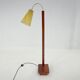 Lampadaire en bois et laiton des années 1950, Allemagne