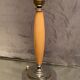 Wooden lamp foot on chromed metal frame design 1930-1950