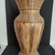 large braided bamboo vase