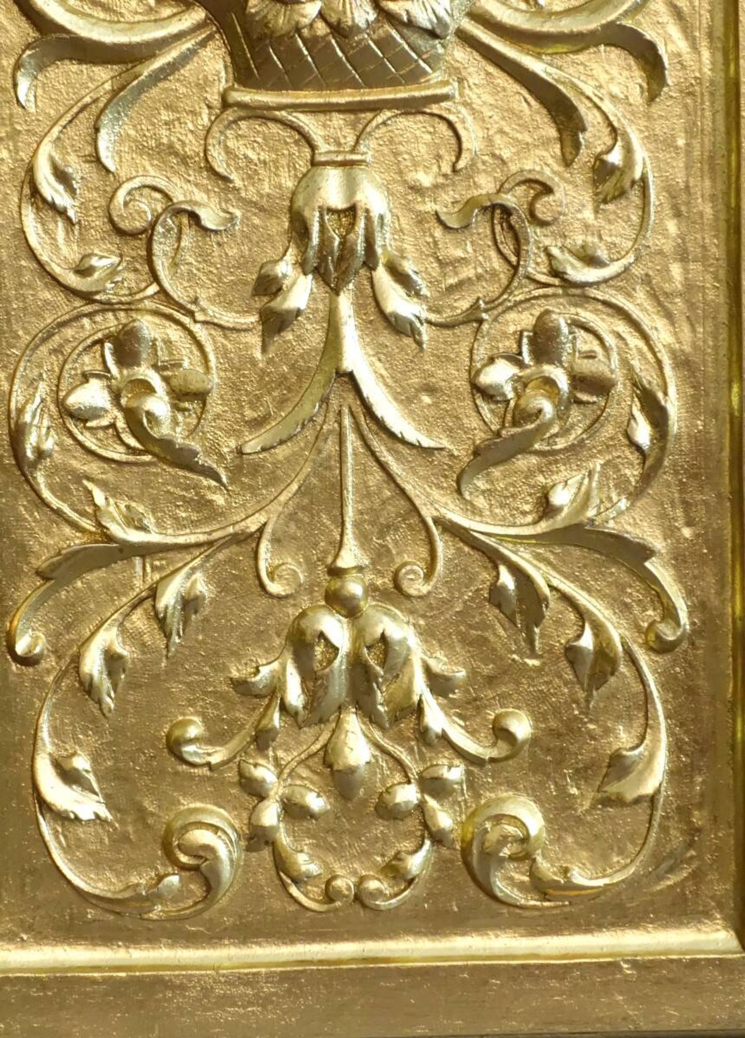 Panneau sculpté doré Renaissance XIXème