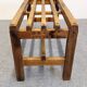 Wooden slatted display bench or support, France circa 1960.