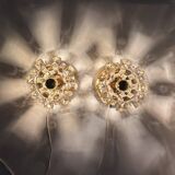 Set of 2 Palwa crystal wall lamps , 1970’s Germany