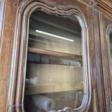 Louis XV period 18th century two-part sideboard in solid oak with glass
