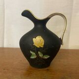 Antique Pitcher ROYAL Porcelain Bavaria Painted Decor + 22K Gold Vintage #C