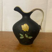 Antique Pitcher ROYAL Porcelain Bavaria Painted Decor + 22K Gold Vintage #C
