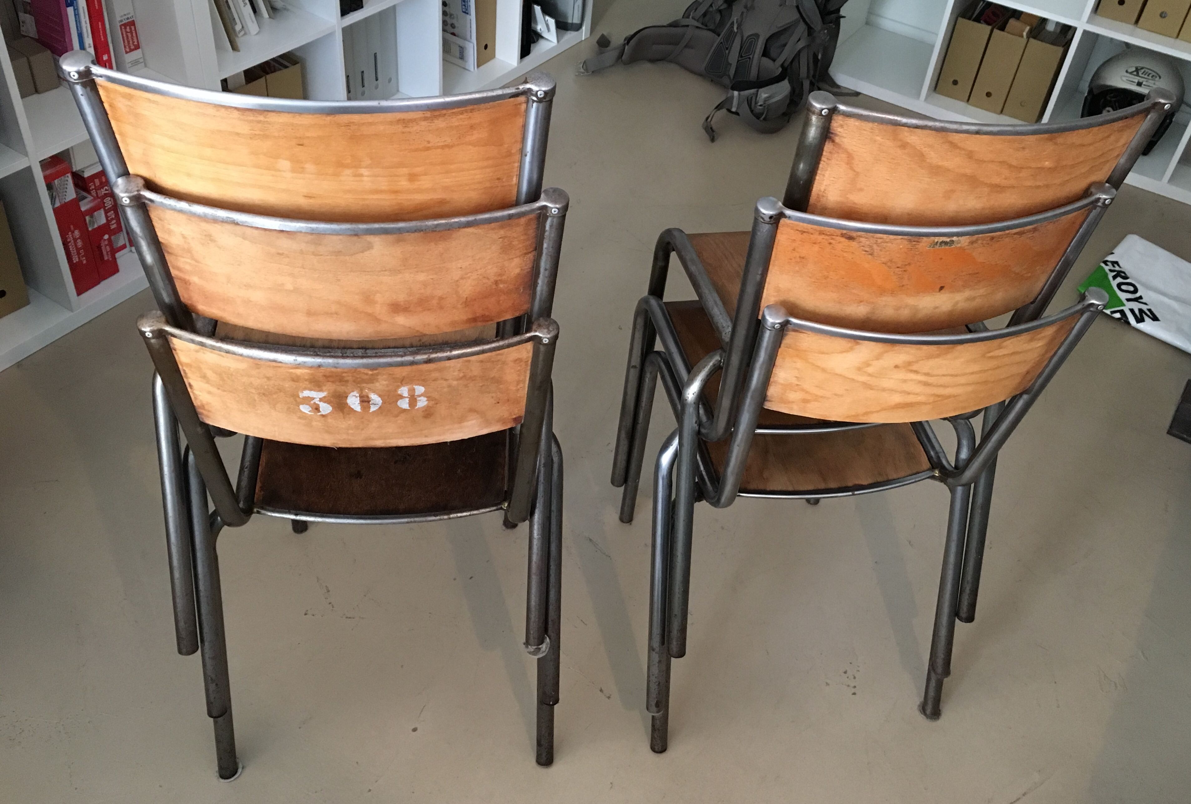 Vintage schoolboy chairs