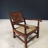 Arts & Crafts Handcrafted Low Lounge Armchairs, Belgium, 1920s, Set of 2