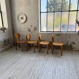 Set of 4 Daumiller pine chairs