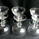 6 baccarat art nouveau champagne glasses colourless crystal trimmed, baluster foot