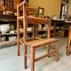 Chaise haute de métier en bois et paille