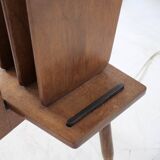 Lampadaire en chêne Français avec rangement coin lecture