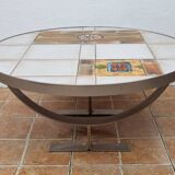 Table basse Jean Gregorieff Roche Bobois années 70, céramique, 77 cm