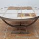 Table basse Jean Gregorieff Roche Bobois années 70, céramique, 77 cm